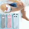 3 Pairs Cartoon Lovely Autumn Winter Cotton Baby Socks, Size:S(Gray Bear)