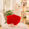 80cm Grass Mud Horse Alpaca Doll Pillow Doll Plush Toy(Red)