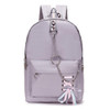 Campus College Wind Butterfly-knot Ribbon Bag Backpack(Gray)
