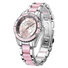 LONGBO 4511 Three Small Dials Fashion Women Quartz Watch with Alloy & Ceramics Band(Pink)