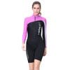 Women 1.5mm Neoprene Snorkeling Wetsuit Scuba Sunscreen Long Sleeve Short Diving Suit, Size: S