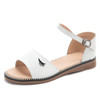 Simple Non-slip Wear-resistant Wrapped Heel Buckle Women Sandals (Color:White Size:36)