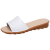 Simple and Stylish Wild Slippers Sandals for Women (Color:White Size:35)