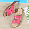 Flat Bottom Casual Fashion Wild Sandals for Women (Color:Red Size:40)