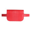 Vintage Women Alligator PU Leather Waist Pack Travel Belt Wallets Fanny Bags(Red-S)