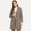 Stylish Mature Temperament Retro Texture Lapel Slim Jacket (Color:As Show Size:L)