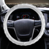 Universal Car Wave Texture Plating Leather Steering Wheel Cover, Diameter: 38cm (Silver)