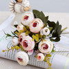 2 Bundle Retro Tea Roses Bride Bouquet Artificial Flowers(Light Pink)