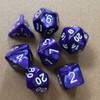 5 Set Creative RPG Game Dice Colorful Multicolor Dice Mixed DND Dice(Purple)