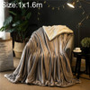 Winter Sofa Blanket Double Thick Cashmere Coral Fleece Ofice Nap Blanket, Size:1x1.6m(Silver Grey)