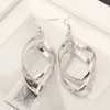 Classic Super Shiny Alloy Multilayer Twisted Ladies earrings(Silver)