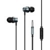 REMAX RM-202 In-Ear Stereo Metal Music Earphone with Wire Control + MIC, Support Hands-free(Tarnish)