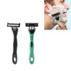 10 PCS  Three-layer Stainless Steel Sensor Head Design Comfortable Handle Disposable Manual Shaver