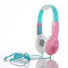 KID101 Portable Cute Children Learning Wired Headphone(Pink Green)