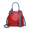 3 In 1 Fashion Solid Color Bucket Type Handbag Shoulder Bag(Red)