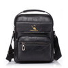 WEIXIER 8682 Large Capacity Retro PU Leather Men Business Handbag Crossbody Bag (Black)