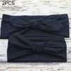 2 in 1 Mom and Baby Parent-child Creative Cute Bowknot Elastic Cotton Hair Band (Black)