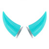 2 PCS Motorcycle Helmet Devil Decoration Motorbike Helmet Suction Cups Horns Decoration Headwear Sucker(Baby Blue)