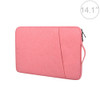 ND01D Felt Sleeve Protective Case Carrying Bag for 14.1 inch Laptop(Pink)