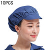 10 PCS Anti-static Dust-free Workshop Duck Tongue Working Cap With Skylight, Size:L(Navy Blue)