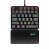 HXSJ V200 Universal One-hand 35-Keys Mechanical Blue Axis RGB Backlight Wired Gaming Keyboard, Length: 1.6m