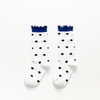 Autumn and Winter Children Fungus Cute Cartoon Pattern Jacquard Tube Socks, Style:75001-White Dots(L)