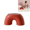 Simple Circular Small Bench Home Round Children Stool for Shoe Stool(Red)