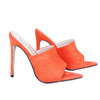 Fish Mouth Pointed Head High Heels Sandals for Women, Shoe Size:42(Orange)