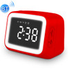 AEC BT-511 Mini LED HD Mirror Bluetooth Speaker, Support 32GB TF Card & 3.5mm AUX & Dual Alarm Clock & Real-time Temperature & Hands-free Calling(Red)