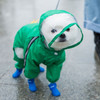Pet Cartoon Pattern Waterproof All-inclusive Four-leg Raincoat, Size:XS(Green Dinosaur)