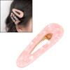 Women Acetic Acid Hair Clips Leopard Print Waterdrop Barrettes Girls Hair Accessories(Drop pink)