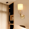 Single Head  Corridor Aisle Personality Creative Copper Antler Wall Lamp, Power source:  White Light 5W