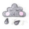 Cloud Raindrops Felt Pendants Home Children Tent Decoration(Gray Plus Silver Raindrops)