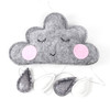 Cloud Raindrops Felt Pendants Home Children Tent Decoration(Gray Plus Silver Raindrops)