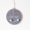 Felt Smiley Tent Pendant Wall Decoration Children Room Children Clothing Store Props, Size:  Small(Blue Ball )