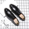 Autumn and Winter Shoes Men British Pointed Business Dress Shoes, Size:42(Black)