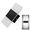 Right Angle Black LED Bedroom Bedside Wall Aisle Balcony Wall Lamp, Size:22×11cm(White Light)