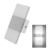 Right Angle White LED Bedroom Bedside Wall Aisle Balcony Wall Lamp, Size:14×6cm(White Light)