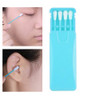 4 in 1 Ear Cleaning Cosmetic Silicone Buds Double-headed Recycling Cleaning Makeup Swabs Sticks(Blue)