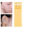 4 in 1 Ear Cleaning Cosmetic Silicone Buds Double-headed Recycling Cleaning Makeup Swabs Sticks(Yellow)