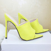 Fish Mouth Pointed Head High Heels Sandals for Women, Shoe Size:37(Yellow)