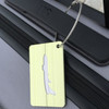 Brush Aluminum Luggage Tag Luggage Boarding Pass Check Tag(Green)