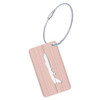 Brush Aluminum Luggage Tag Luggage Boarding Pass Check Tag(Champagne)