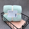 Cut Edge Towel Bath Towel Wavy Edge High Density Coral Fleece Super Absorbent Quick-drying, Size:35 × 75cm(Green)