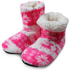 Plush Christmas Cotton Coral Printed Indoor Boots, Size:25cm(Pink)