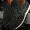 Autumn and Winter Sponge Sequins Breathable Platform Sports Shoes, Size:36(Black)