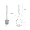 Household Toilet Silicone Long Handle Toilet Brush Set Stainless Steel Toilet Cleaning Brush Head