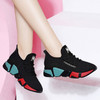 Women Shoes Wild Cloth Sneakers, Size:34(Black)