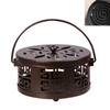 Creative Classical Fireproof Household Mosquito-Resistance Incense Tray Mosquito-repellent Incense Holder with Cover(Bronze)