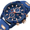 MINI FOCUS MF0089G Waterproof Quartz Watch Luminous Men Sports Watch(Blue Surface Blue Shell Blue Belt)